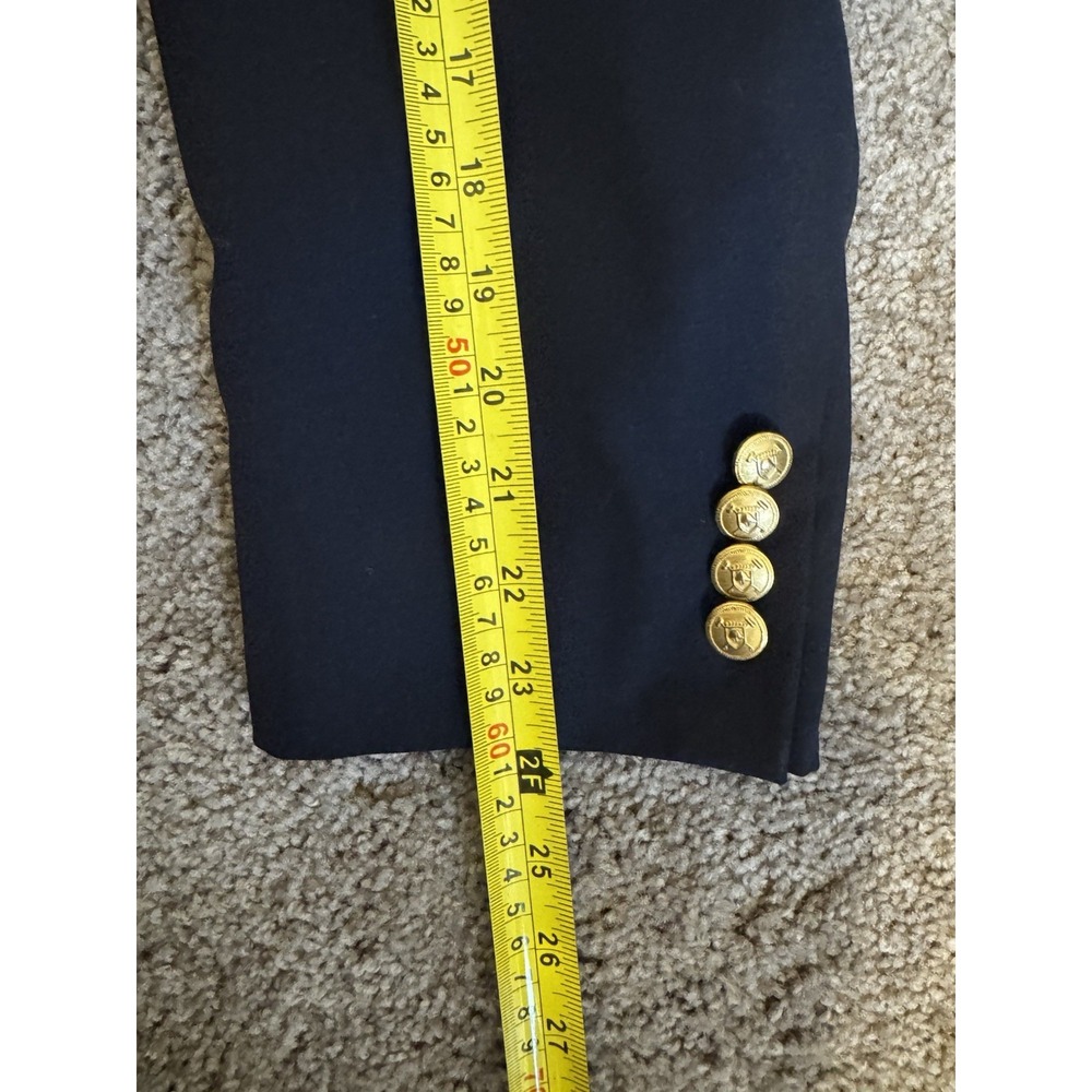 Ralph Lauren Jacket Blazer Mens 42S Wool Navy Gold 2 Button Sport Coat Classic - Picture 14 of 16